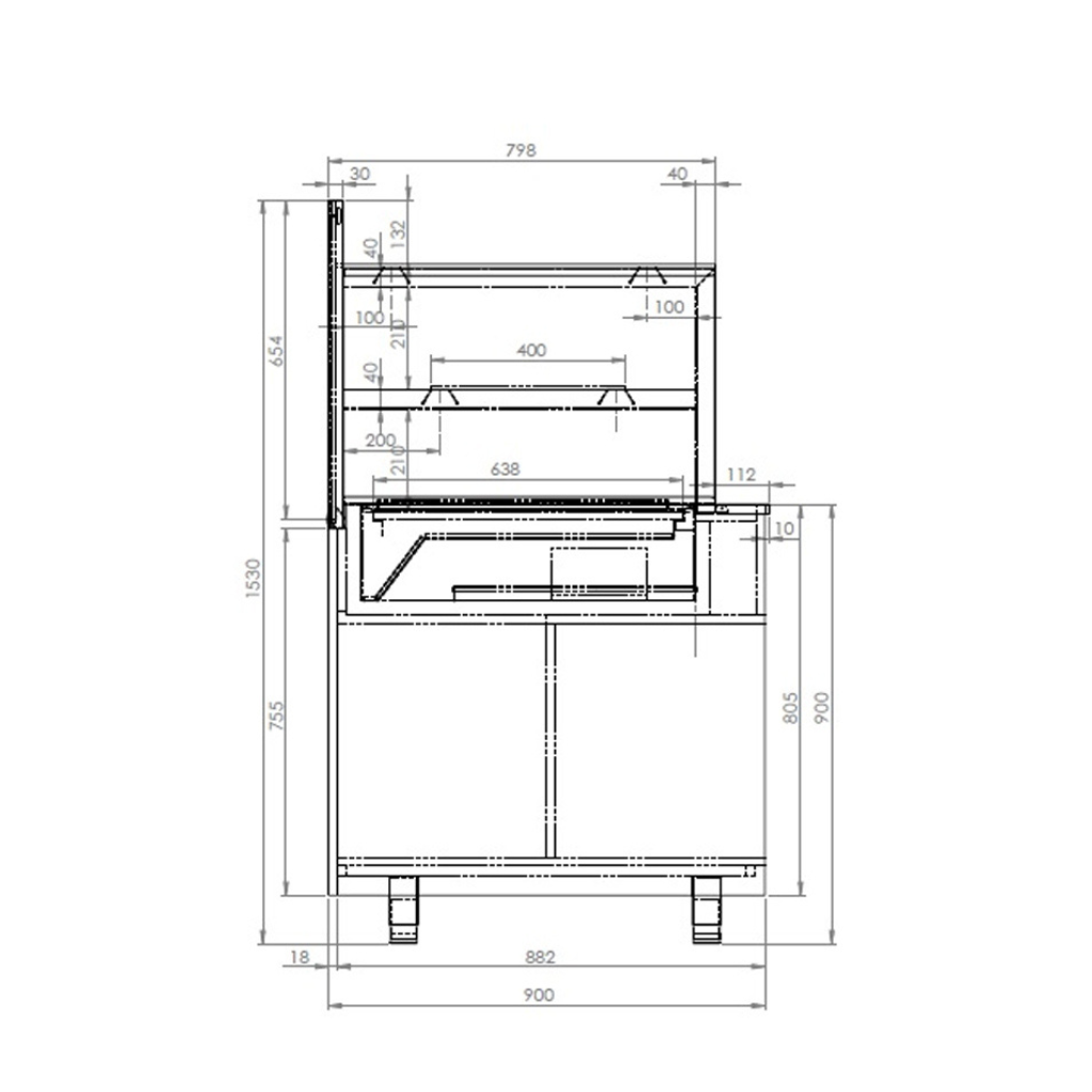 Klas Horizontal Bakery Display Case