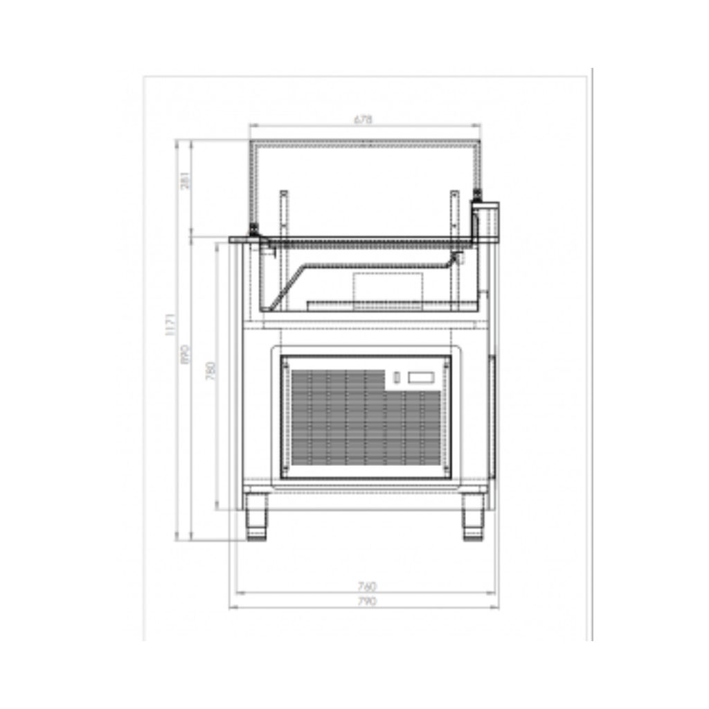 Minjon Horizontal Refrigerated Display Case