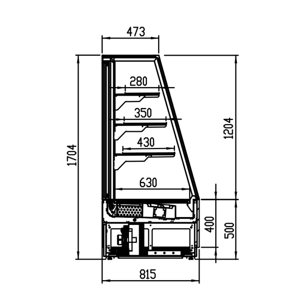 Kristal Italic Horizontal Refrigerated Display Case