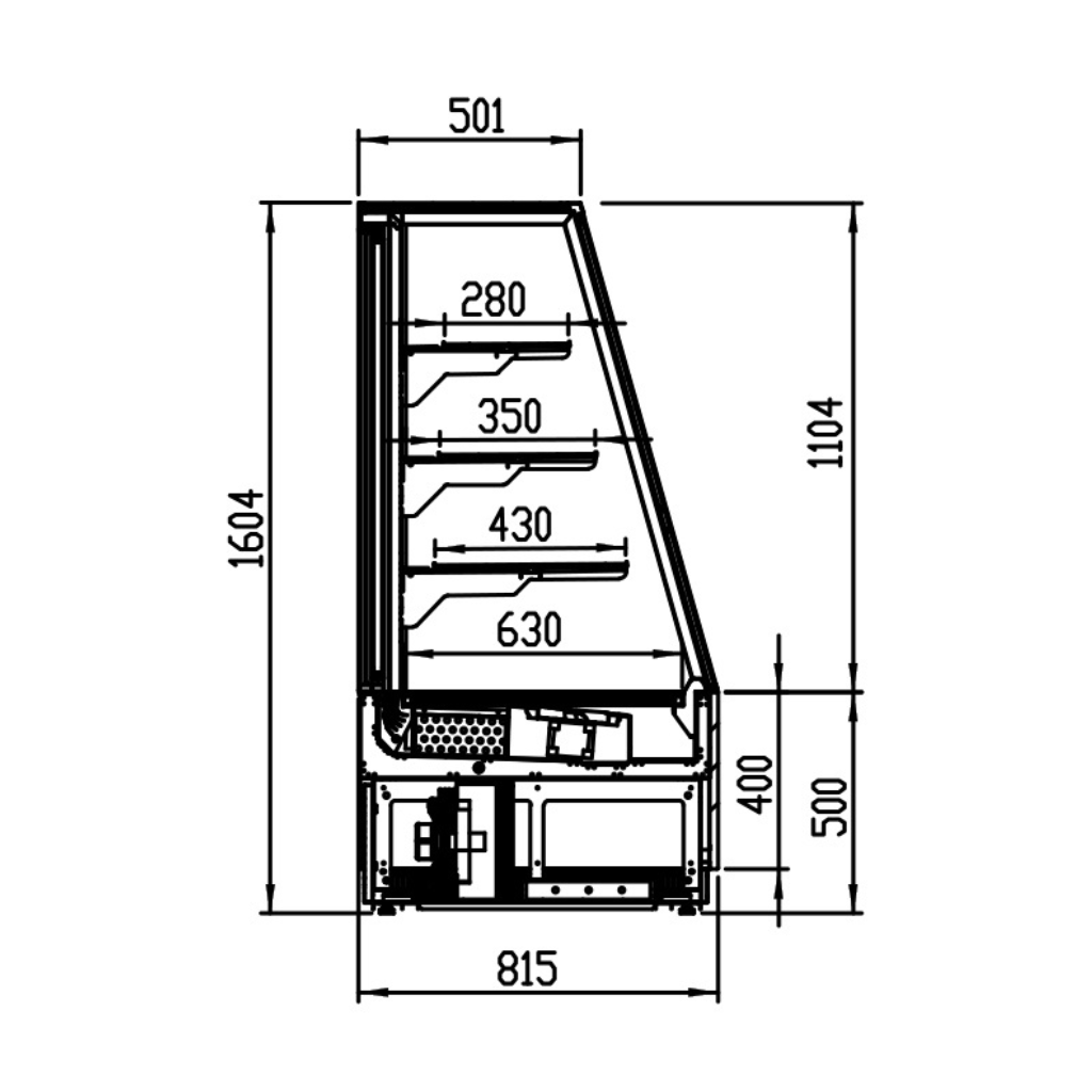 Kristal Italic Horizontal Refrigerated Display Case