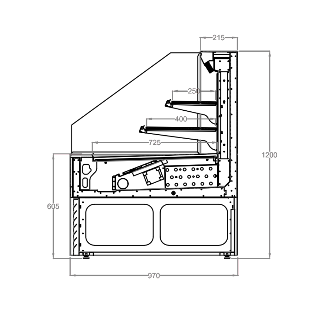 Silka Semi-Vertical Refrigerated Display Case