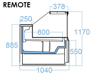 Bankayard Horizontal Refrigerated Display Case