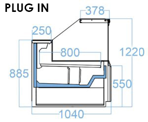 Bankayard Horizontal Refrigerated Display Case