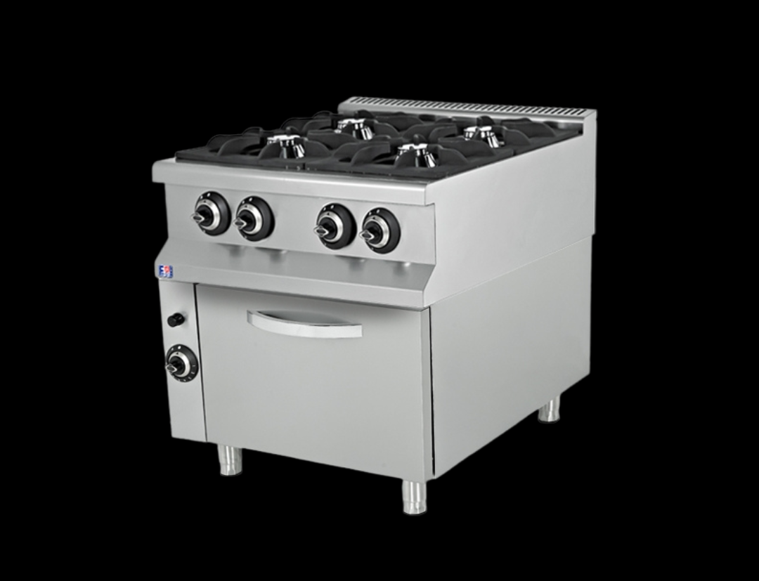 Gas stove with four burners and oven 700
