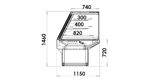Luna Horizontal Refrigerated Display Case