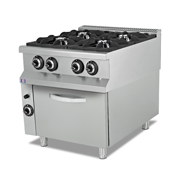 Gas stove with four burners and oven 700