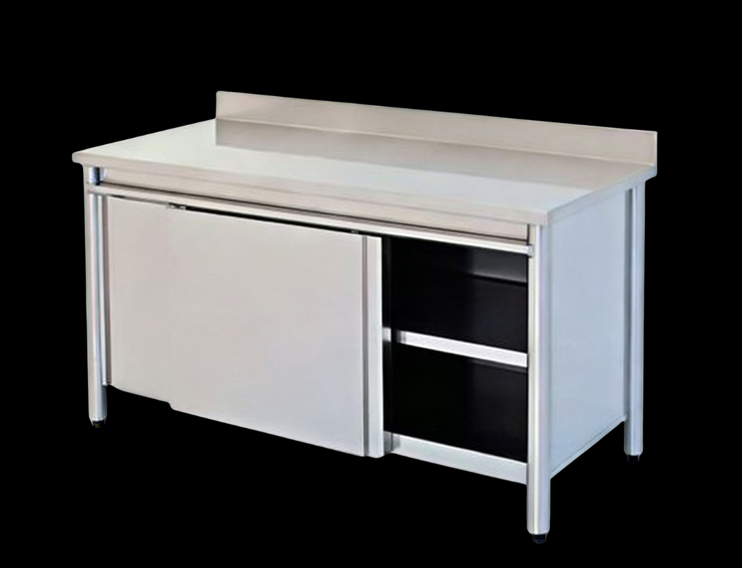 Neutral Kitchen Table with Sliding Doors