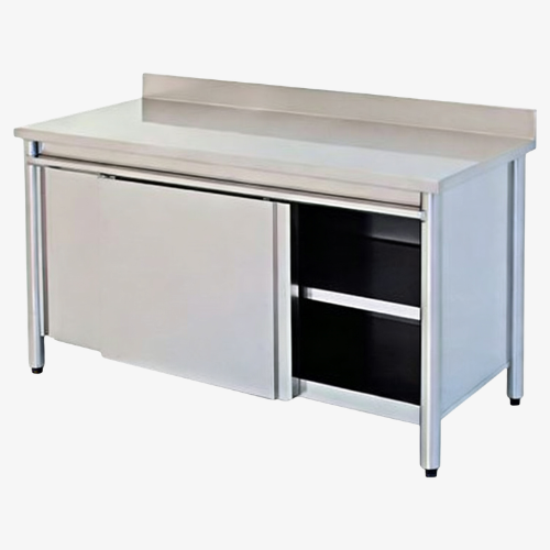 Neutral Kitchen Table with Sliding Doors