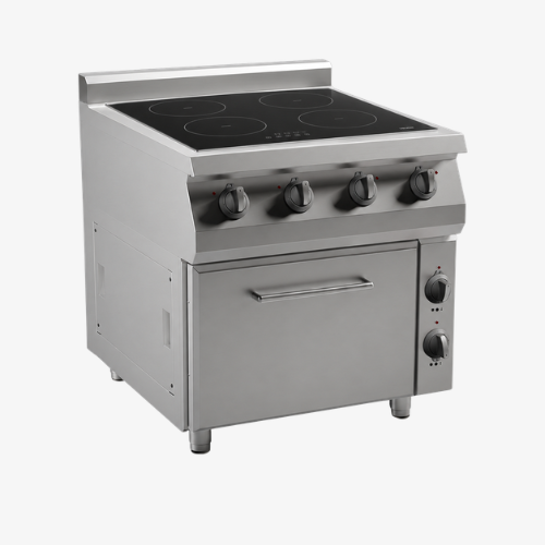Four heating zones and oven